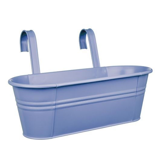 ZINC FELAKASZTHATÓ VIRÁGLÁDA HÁROM VIRÁG RÉSZÉRE 50CM, LILA
