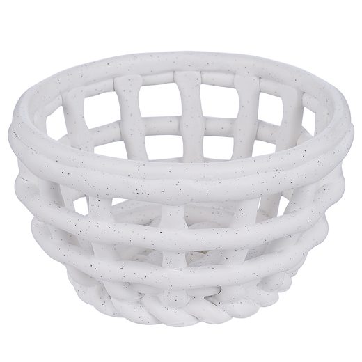 CRAFT MINI KERÁMIA KOSÁR, FEHÉR Ø12CM