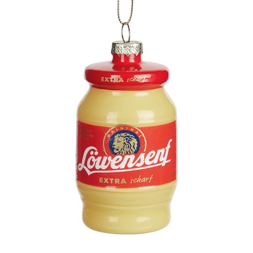 HANG ON ÜVEG KARÁCSONYFADÍSZ, MUSTÁR