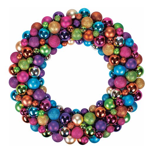 FESTIVAL GÖMBKOSZORÚ SZÍNES, 46CM