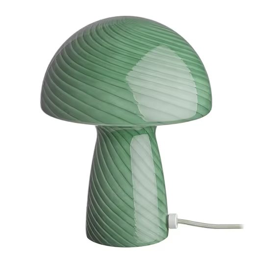 FUNGI TOWN ÜVEG ASZTALI LÁMPA, ZÖLD