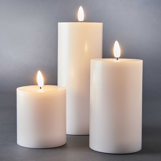 NORDIC LIGHT LED GYERTYA TÁVIRÁNYÍTÓVAL, FEHÉR 3 DARAB