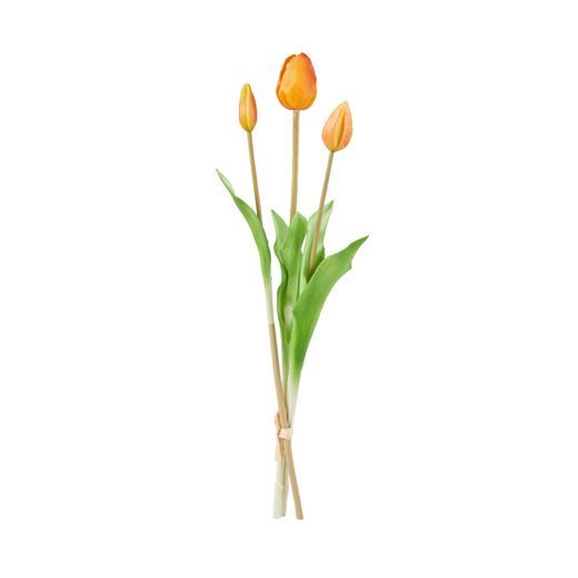 FLORISTA TULIPÁN 3 DB-OS, SÁRGA CIRMOS, 47 CM