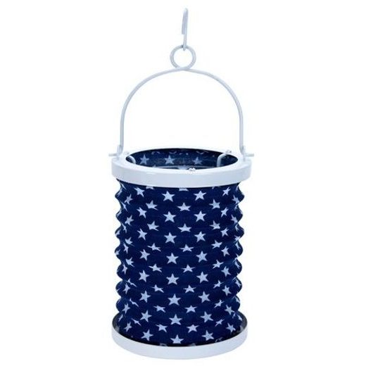 LATERNA LAMPION KÉK-FEHÉR CSILLAGOS