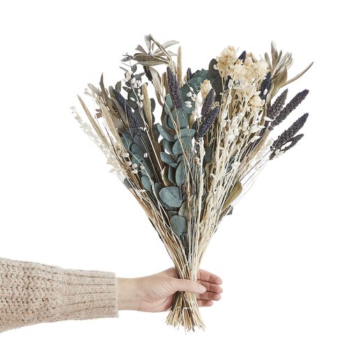 FLOWER MARKET SZÁRÍTOTT VIRÁGCSOKOR, ZÖLD-NATÚR-FEKETE 48 CM