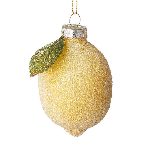 HANG ON ÜVEG KARÁCSONYFADÍSZ, CITROM