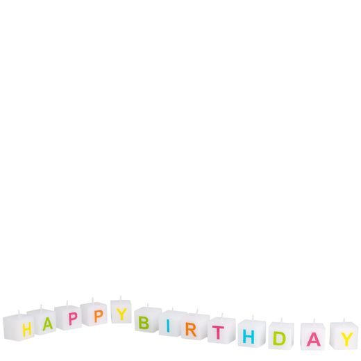LOVE LETTERS GYERTYA HAPPYBIRTHDAY