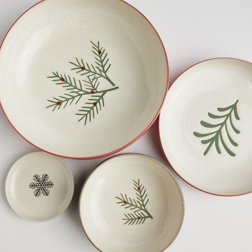 HOME & YOU TÁNYÉR 22 CM, ZÖLD FENYŐ