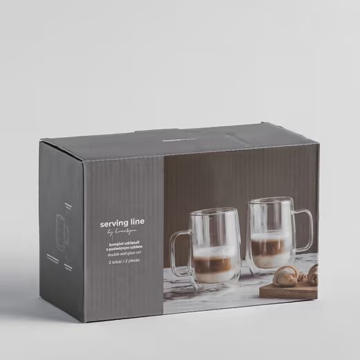 HOME & YOU DUPLAFALÚ ÜVEGPOHÁR 420 ML, 2DB-OS SZETT