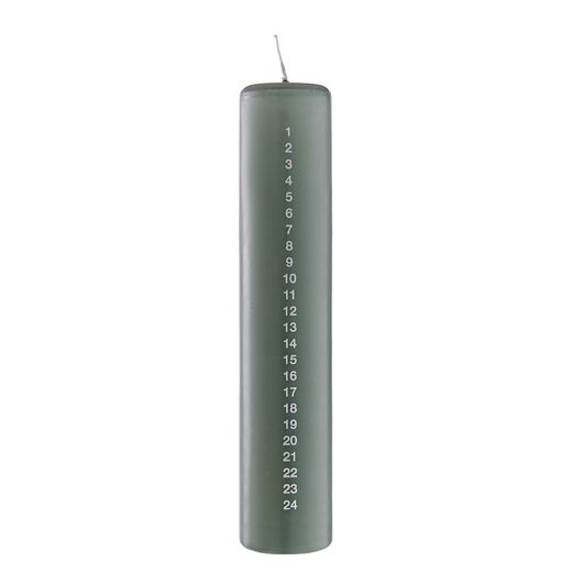 ADVENT ADVENTI SZÁMOS GYERTYA 25 CM, ZÖLD