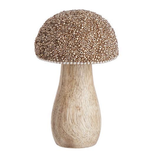 HARVEST LOVE MANGÓFA DEKORGOMBA ARANY GYÖNGYÖKKEL 11CM