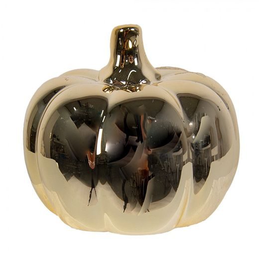 PUMPKIN PORCELÁN DEKOR TÖK, ARANY Ø 9 CM