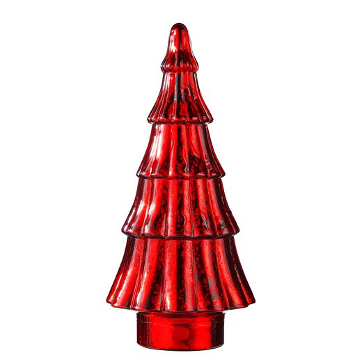 X-MAS ÜVEG FENYŐ 30 CM , PIROS