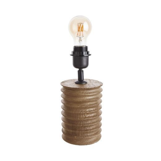 GROOVED MANGÓFA LÁMPA TALP, BARNA 25 CM
