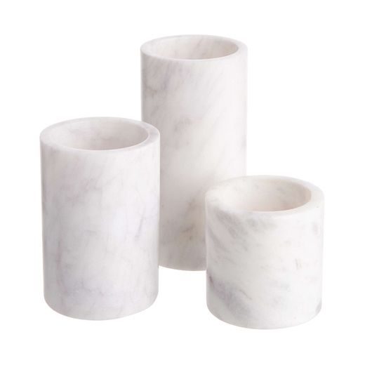 MARBLE MÁRVÁNY MÉCSESTARTÓ, 3 DARABOS SZETT