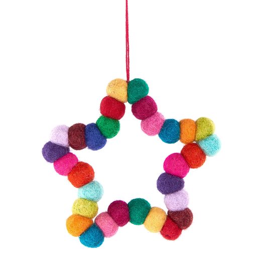 HANG ON KARÁCSONYFADÍSZ, FILC CSILLAG 9CM