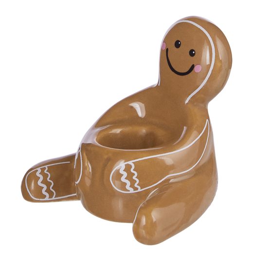 GINGERBREAD KERÁMIA GYERTYATARTÓ MÉZESKALÁCS 6 CM