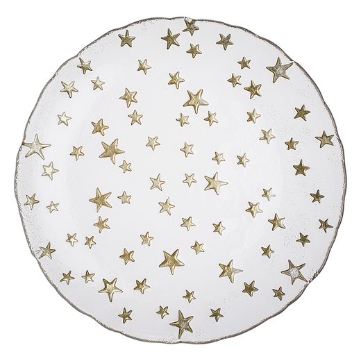 STARS ÜVEG KISTÁNYÉR, Ø 21 CM