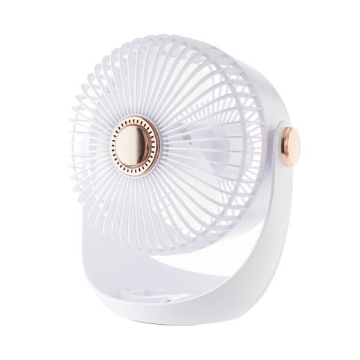AIR WAVE ÚJRATÖLTHETŐ VENTILÁTOR AKASZTÓVAL, FEHÉR