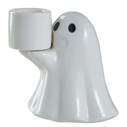 HALLOWEEN KERÁMIA GYERTYATARTÓ SZELLEM
