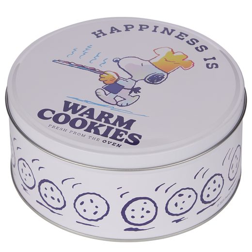 PEANUTS FÉM TÁROLÓDOBOZ Ø16,7 CM,  'HAPPINESS IS WARM COOKIES'