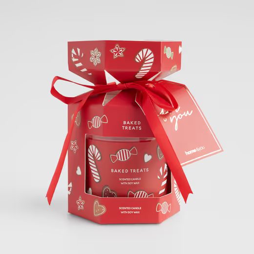 HOME & YOU SZÓJAVIASZ ILLATGYERTYA DÍSZDOBOZBAN, "BAKED TREATS"