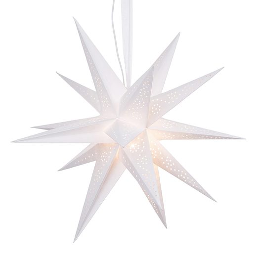LATERNA MAGICA DEKOR PAPÍRCSILLAG, 18 ÁGÚ FEHÉR 60CM