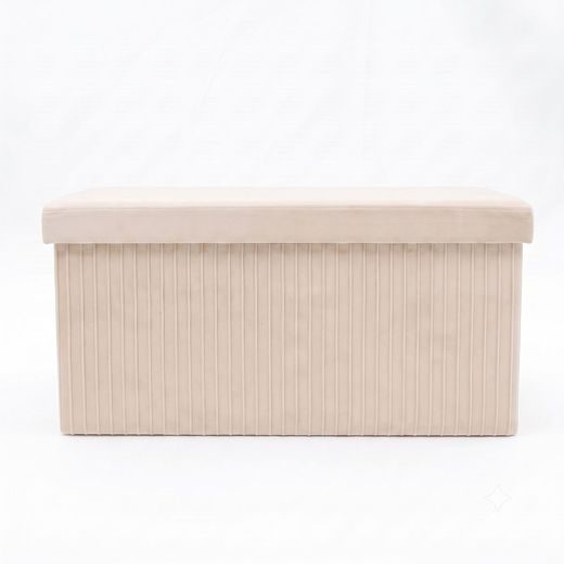 MALAGA ÖSSZEHAJTHATÓ TÁROLÓS PUFF 76 CM ,BÉZS