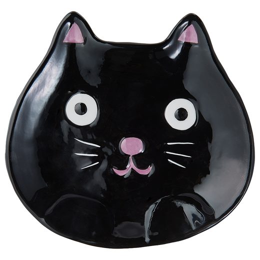 HALLOWEEN DEKOR TÁNYÉR 16 CM , CICA