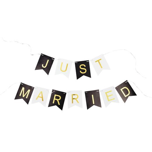 BANNER DAY JUST MARRIED GIRLAND