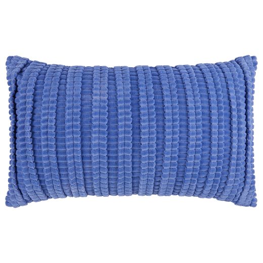 RIPPED VELVET PÁRNA, KÉK 30 X 50 CM