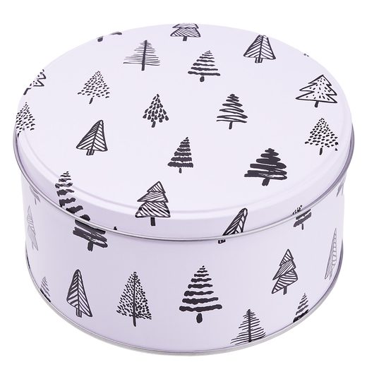 COOKIE JAR FÉM TÁROLÓDOBOZ, FENYŐFA Ø13,5 CM