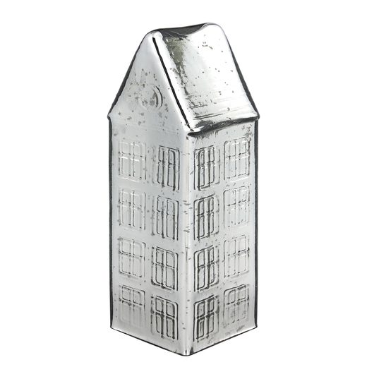 JOLLY & BRIGHT ÜVEG DEKORÁCIÓ, HÁZ, 30 CM