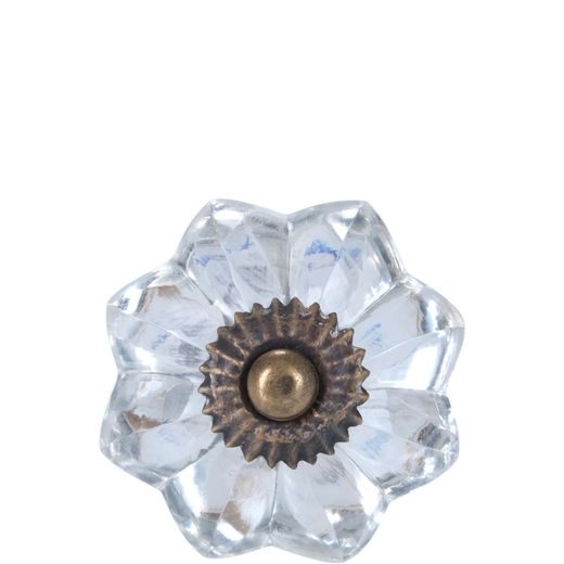 OPEN BÚTORGOMB 5CM ÜVEG VIRÁG