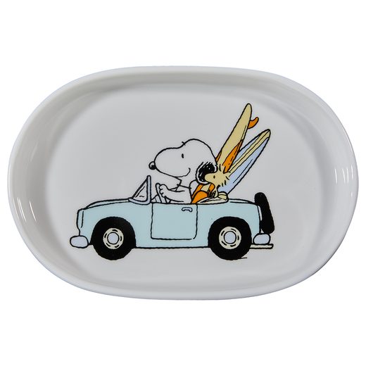 PEANUTS OVÁLIS TÁLKA , SNOOPY SZÖRF