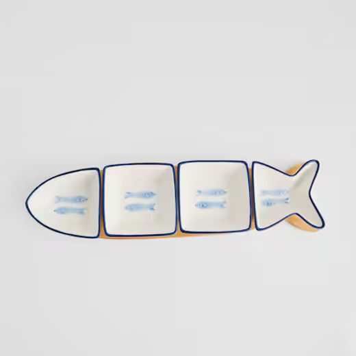 HOME & YOU 5 RÉSZES HALAS TÁLALÓ SZETT , HALAS