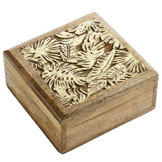GOLDEN JUNGLE MANGÓFA TÁROLÓDOBOZ 14 X 14 CM