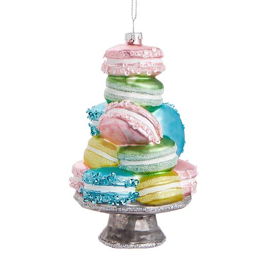 HANG ON ÜVEG KARÁCSONYFADÍSZ, MACARON 14 CM