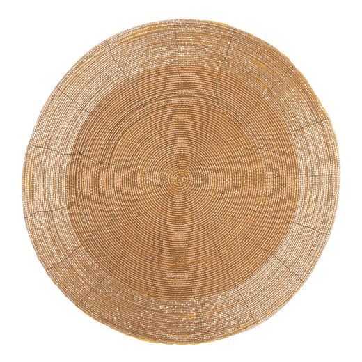 SHINE ON ÉTKEZÉSI ALÁTÉT GYÖNGYÖKKEL, ARANY Ø35CM