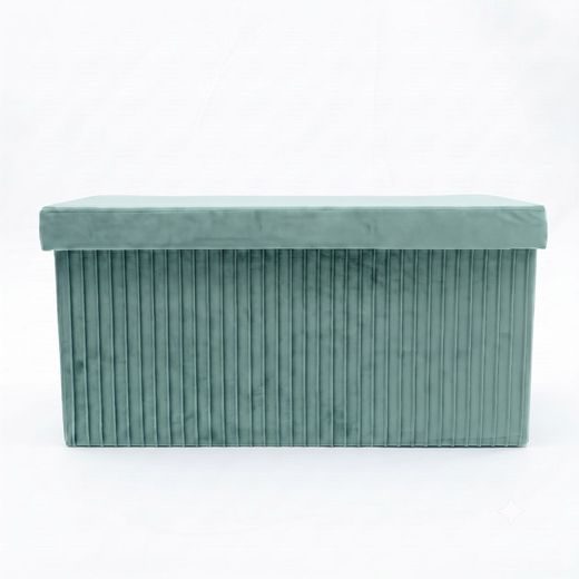MALAGA ÖSSZEHAJTHATÓ TÁROLÓS PUFF 76 CM ,MENTA