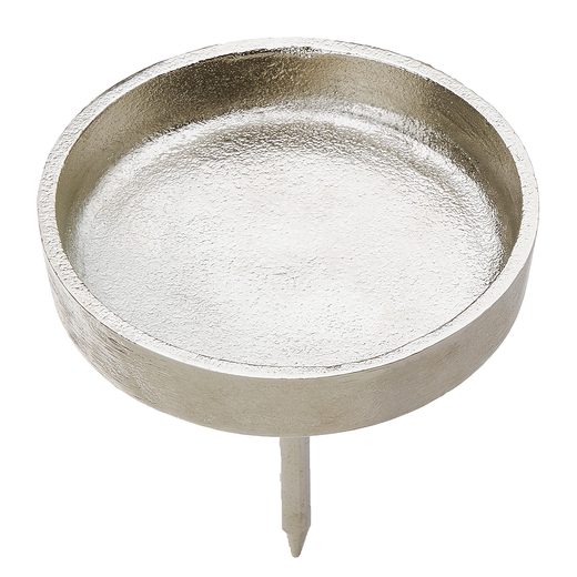 ADVENT KOSZORÚBA SZÚRHATÓ GYERTYATARTÓ, EZÜST Ø8CM