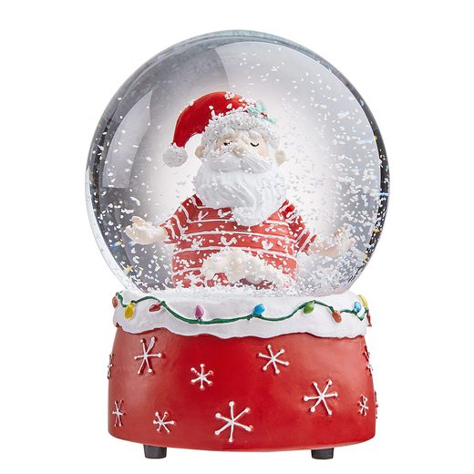 X-MAS ZENÉLŐ HÓGÖMB, JÓGÁZÓ MIKULÁS Ø10CM