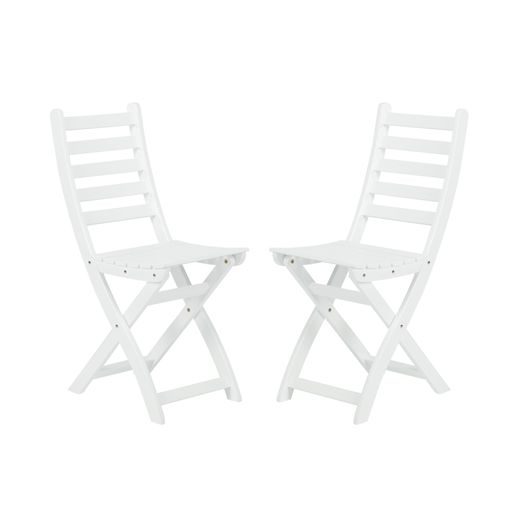 LODGE ÖSSZECSUKHATÓ SZÉK  2 DB, FEHÉR