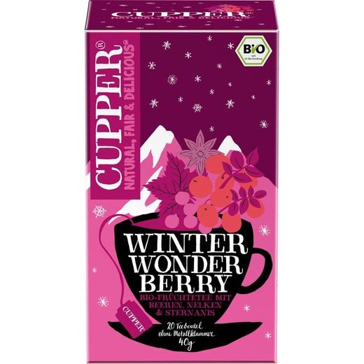 CUPPER BIO TEA BOGYÓS GYÜMÖLCSÖKKEL, 'WINTER WONDER BERRY' 20 DB FILTER