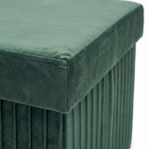 MALAGA ÖSSZEHAJTHATÓ TÁROLÓS PUFF 76 CM ,ZÖLD