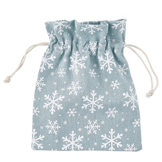 PACK-A-BAG TEXTIL ZSÁK PASZTELLKÉK, HÓPEHELY 14X18 CM