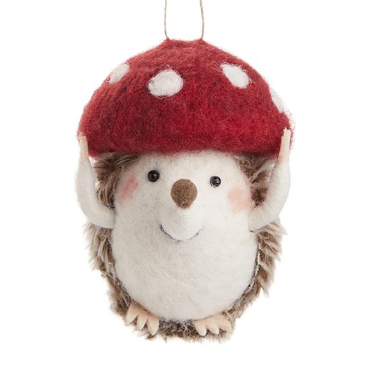 HANG ON FILC KARÁCSONYFADÍSZ, SÜN PIROS GOMBÁVAL 10 CM