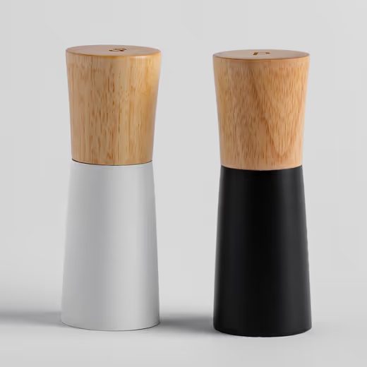 HOME & YOU SÓ- ÉS BORSSZÓRÓ SZETT FEHÉR/FEKETE 16CM