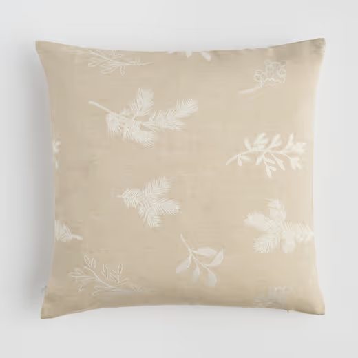 HOME & YOU PÁRNAHUZAT 45X45CM, BÉZS FENYŐÁGAKKAL