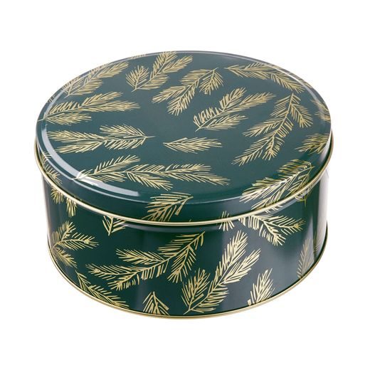 COOKIE JAR FÉM TÁROLÓDOBOZ, FENYŐÁG Ø16,7 CM